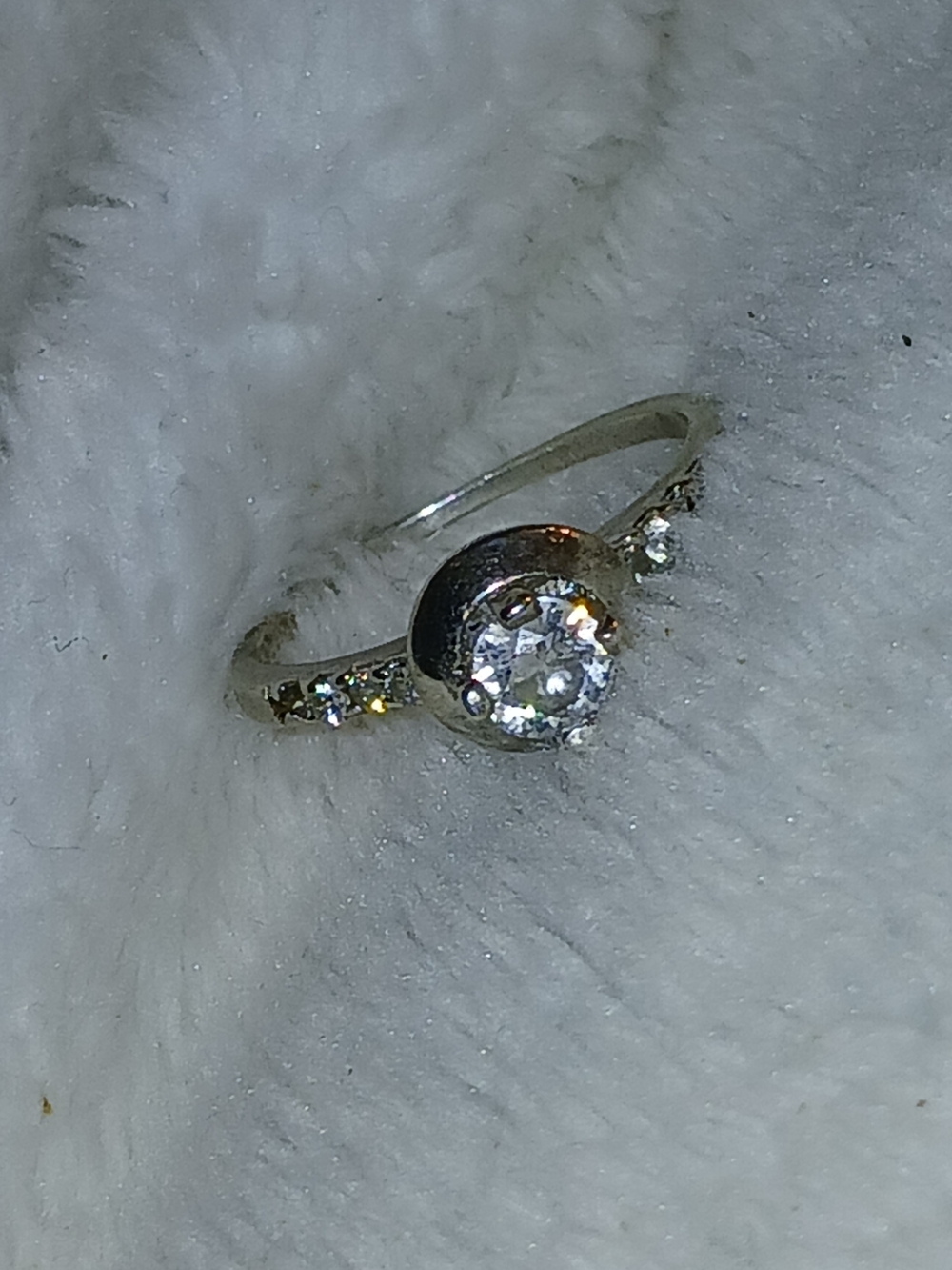 S925 Halo Solitaire Ring